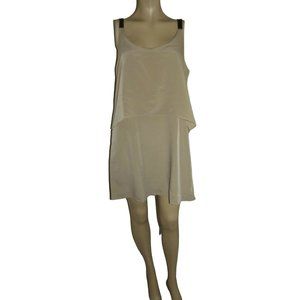 Kimberly Popover Dress PJK $218 Tan Size Medium Tiered Sleeveless m